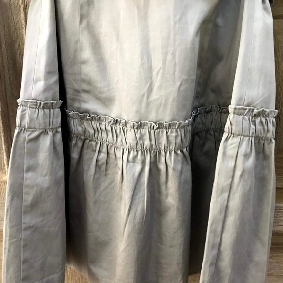 ELLE Trench Coat with ruffle detailing NWOT - Picture 6 of 8